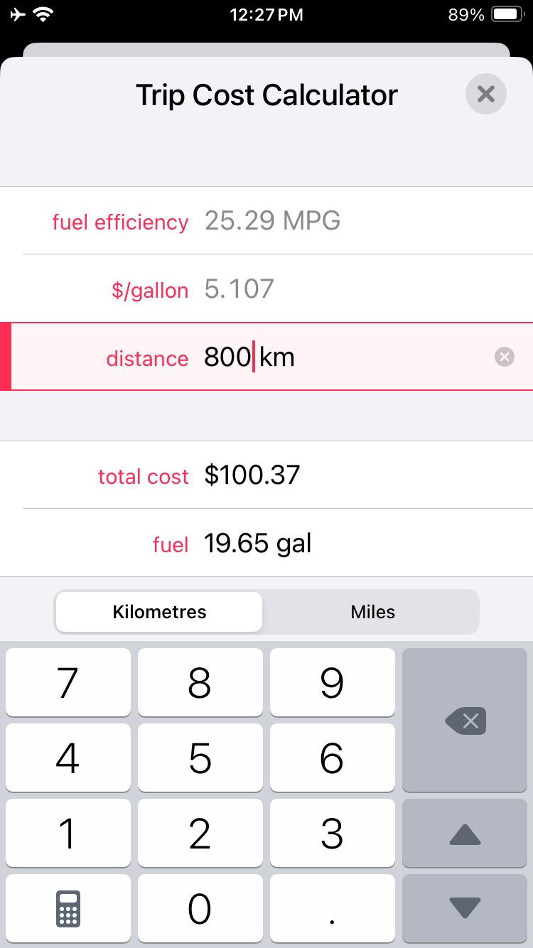 Trip Cost Calculator